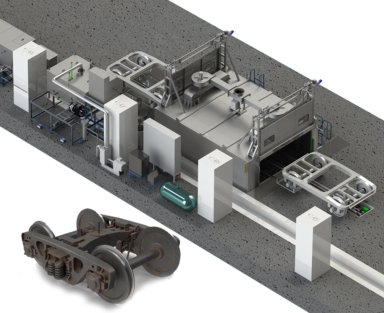 Rail Bogie Component Cleaning Plant